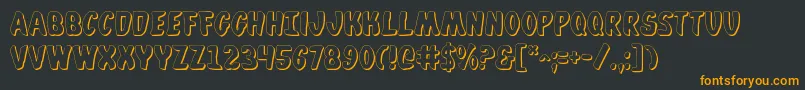 WhatafontShadow Font – Orange Fonts on Black Background