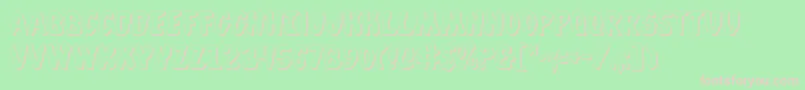 Fonte WhatafontShadow – fontes rosa em um fundo verde