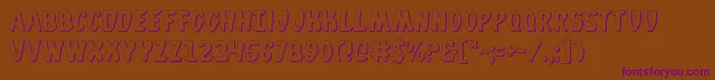 WhatafontShadow Font – Purple Fonts on Brown Background