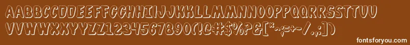 WhatafontShadow Font – White Fonts on Brown Background