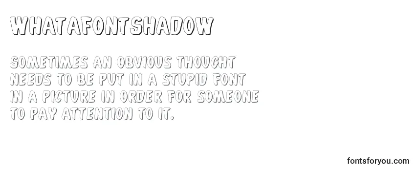 WhatafontShadow フォントのレビュー