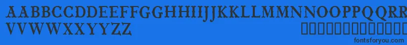 CfwildwestpersonalRegular Font – Black Fonts on Blue Background