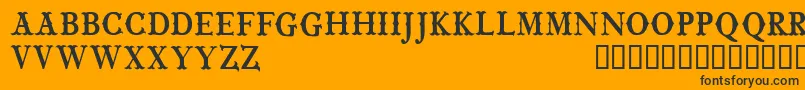 CfwildwestpersonalRegular-Schriftart – Schwarze Schriften auf orangefarbenem Hintergrund
