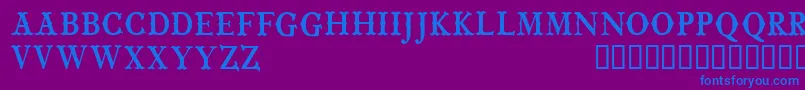 フォントCfwildwestpersonalRegular – 紫色の背景に青い文字