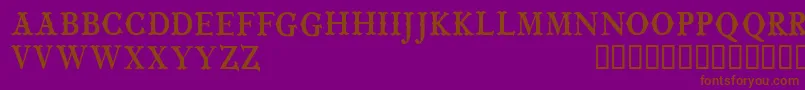 CfwildwestpersonalRegular-Schriftart – Braune Schriften auf violettem Hintergrund