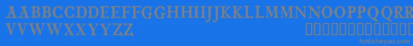 CfwildwestpersonalRegular-fontti – harmaat kirjasimet sinisellä taustalla