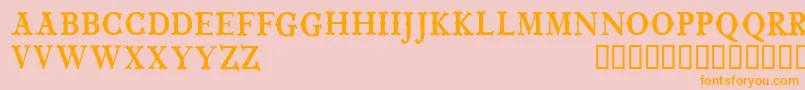 CfwildwestpersonalRegular Font – Orange Fonts on Pink Background