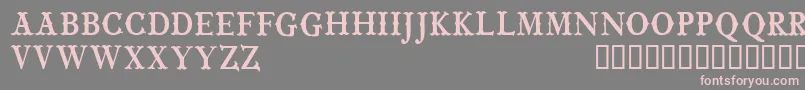 CfwildwestpersonalRegular-fontti – vaaleanpunaiset fontit harmaalla taustalla