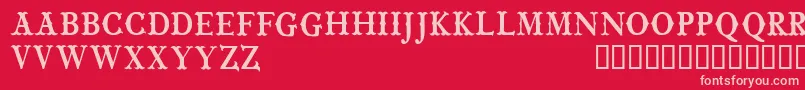 CfwildwestpersonalRegular Font – Pink Fonts on Red Background