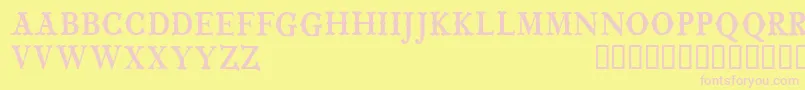 CfwildwestpersonalRegular Font – Pink Fonts on Yellow Background