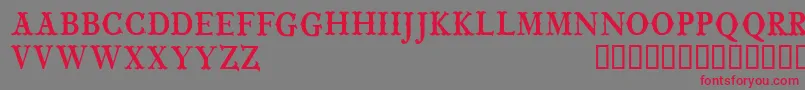 フォントCfwildwestpersonalRegular – 赤い文字の灰色の背景