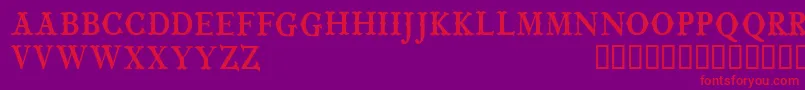 Шрифт CfwildwestpersonalRegular – красные шрифты на фиолетовом фоне