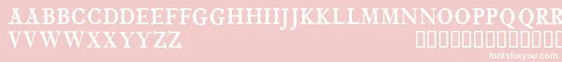 Police CfwildwestpersonalRegular – polices blanches sur fond rose