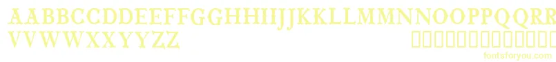 CfwildwestpersonalRegular Font – Yellow Fonts on White Background