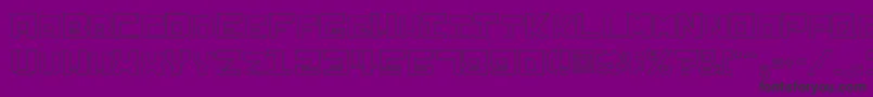Infection-Schriftart – Schwarze Schriften auf violettem Hintergrund