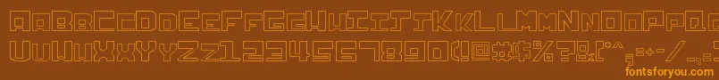 Infection Font – Orange Fonts on Brown Background