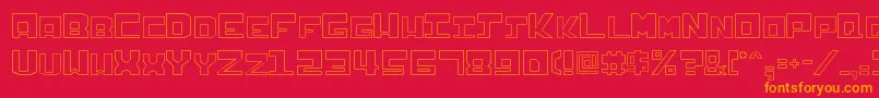 Infection Font – Orange Fonts on Red Background