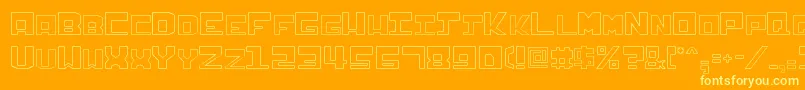 Infection Font – Yellow Fonts on Orange Background