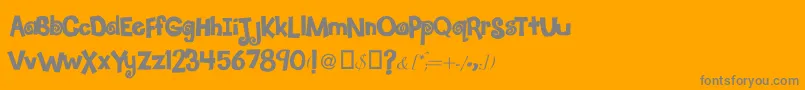 フォントJellyRoll – オレンジの背景に灰色の文字