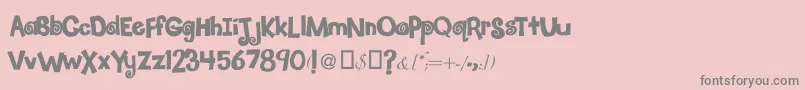 JellyRoll Font – Gray Fonts on Pink Background