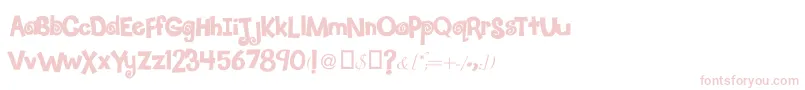 JellyRoll Font – Pink Fonts on White Background
