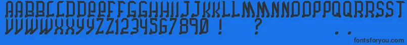 ChicagoByBenjFunk Font – Black Fonts on Blue Background