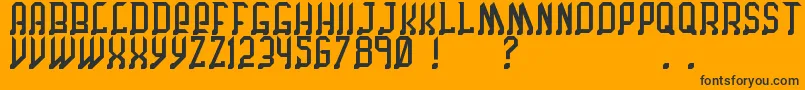 ChicagoByBenjFunk Font – Black Fonts on Orange Background