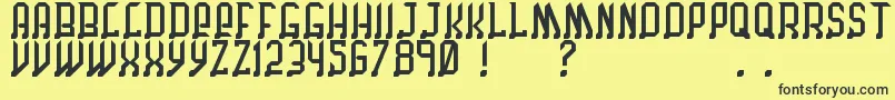 ChicagoByBenjFunk Font – Black Fonts on Yellow Background