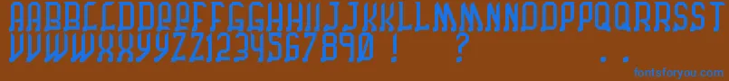 ChicagoByBenjFunk Font – Blue Fonts on Brown Background