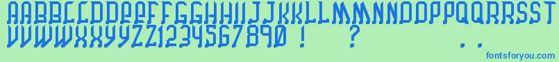 ChicagoByBenjFunk Font – Blue Fonts on Green Background