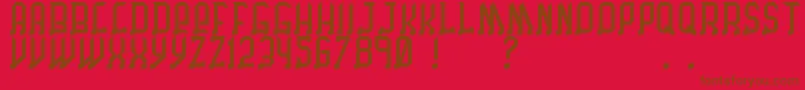 ChicagoByBenjFunk Font – Brown Fonts on Red Background