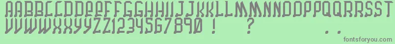 ChicagoByBenjFunk Font – Gray Fonts on Green Background