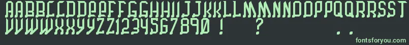 ChicagoByBenjFunk Font – Green Fonts on Black Background