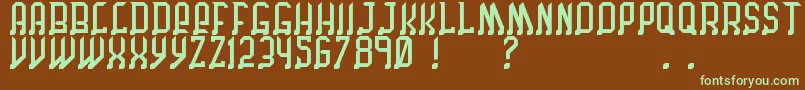 ChicagoByBenjFunk Font – Green Fonts on Brown Background