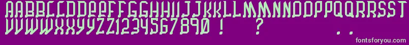 ChicagoByBenjFunk Font – Green Fonts on Purple Background