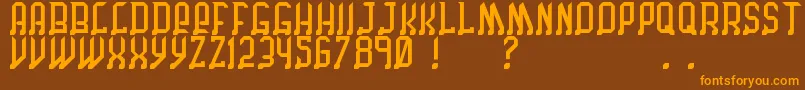 ChicagoByBenjFunk Font – Orange Fonts on Brown Background