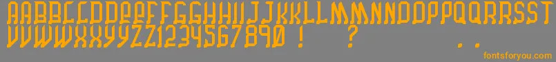 ChicagoByBenjFunk Font – Orange Fonts on Gray Background