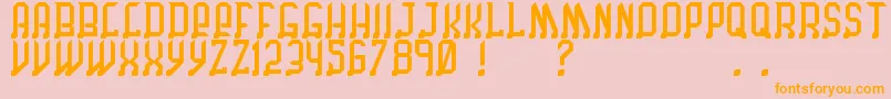 ChicagoByBenjFunk Font – Orange Fonts on Pink Background