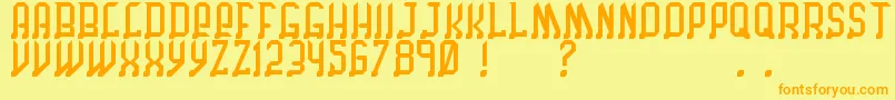 ChicagoByBenjFunk Font – Orange Fonts on Yellow Background