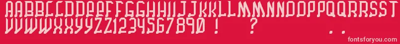 ChicagoByBenjFunk Font – Pink Fonts on Red Background