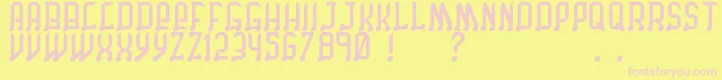 ChicagoByBenjFunk Font – Pink Fonts on Yellow Background