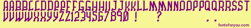 ChicagoByBenjFunk Font – Purple Fonts on Yellow Background