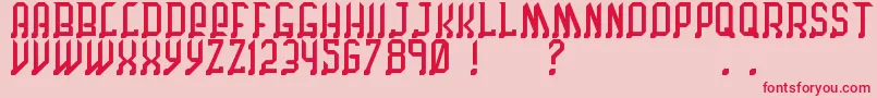 ChicagoByBenjFunk Font – Red Fonts on Pink Background