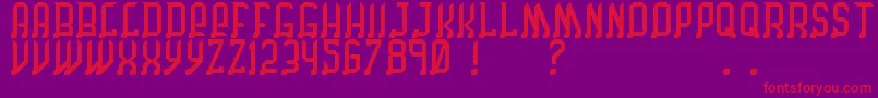 ChicagoByBenjFunk Font – Red Fonts on Purple Background