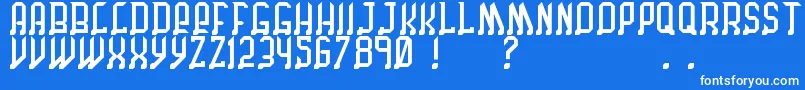 ChicagoByBenjFunk Font – White Fonts on Blue Background