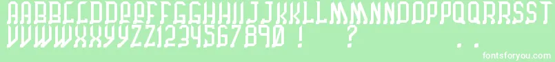 ChicagoByBenjFunk Font – White Fonts on Green Background