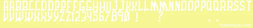 ChicagoByBenjFunk Font – White Fonts on Yellow Background