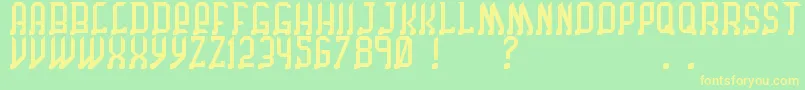 ChicagoByBenjFunk Font – Yellow Fonts on Green Background