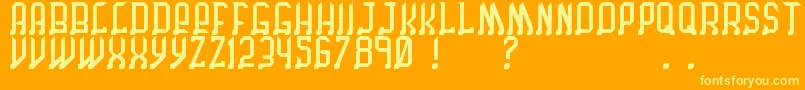 フォントChicagoByBenjFunk – オレンジの背景に黄色の文字