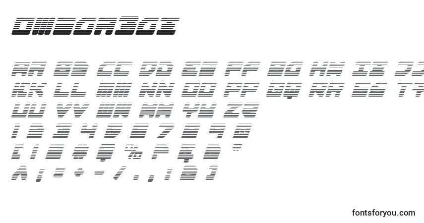 Schriftart Omega3gi – Alphabet, Zahlen, spezielle Symbole